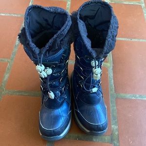 Lands End navy kids winter boots